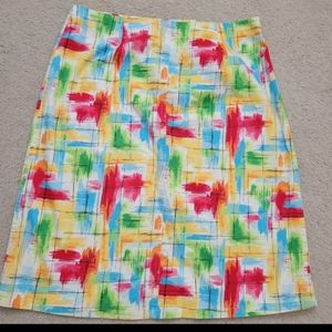 Talbots skirt, multi color.